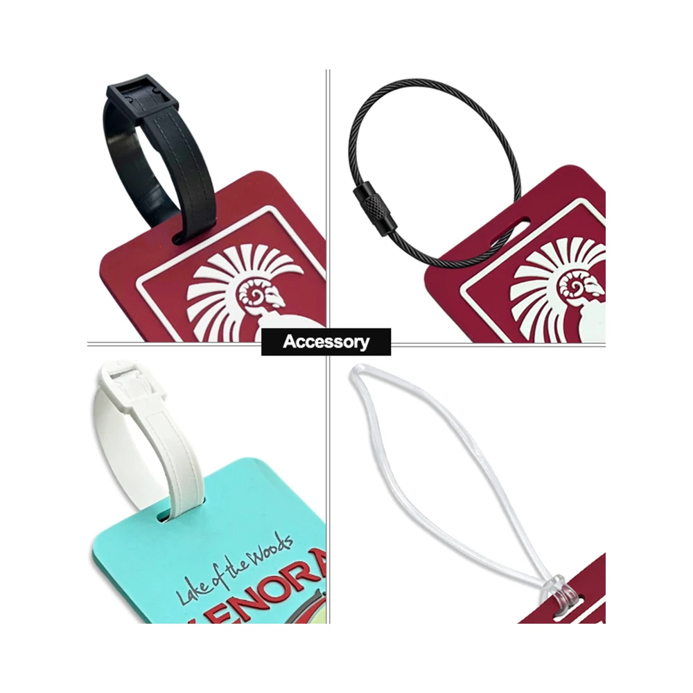 Etiquetas de bagagem personalizadas em PVC macio 2