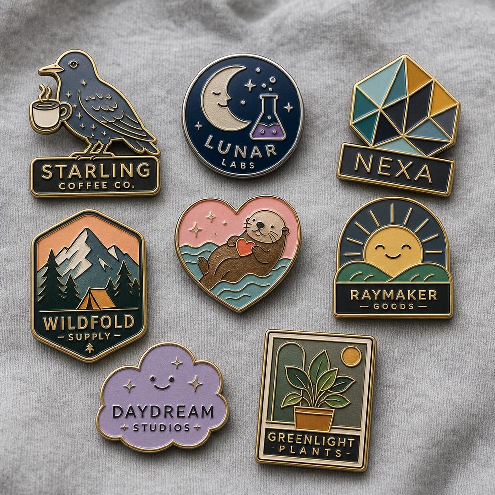 Pins metálicos de esmalte macio personalizados 2
