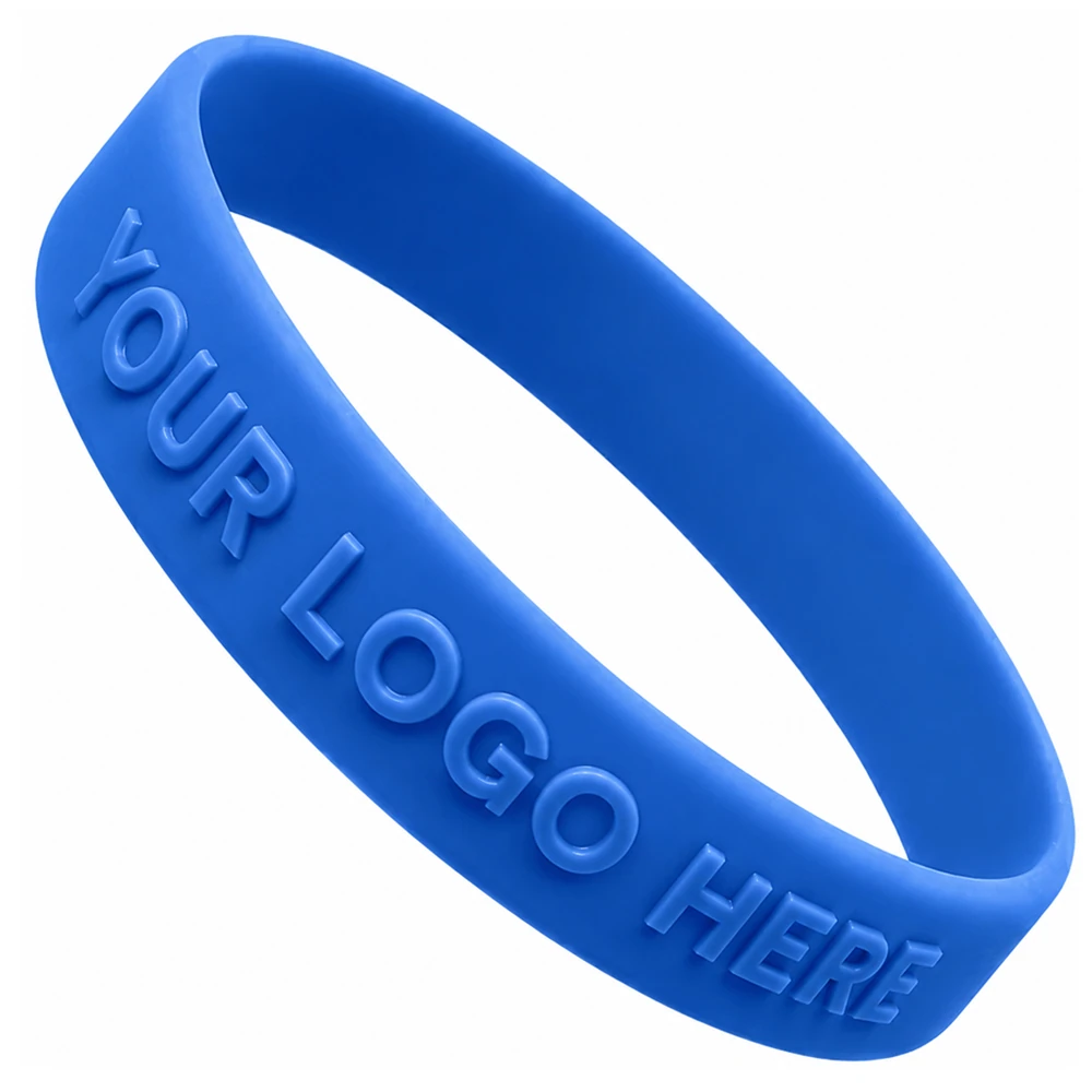 Pulseiras de silicone em alto-relevo
