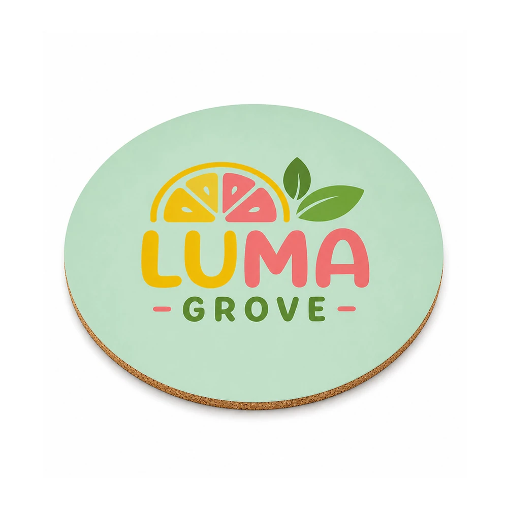 Porta-copos de cortiça personalizados por sublimação